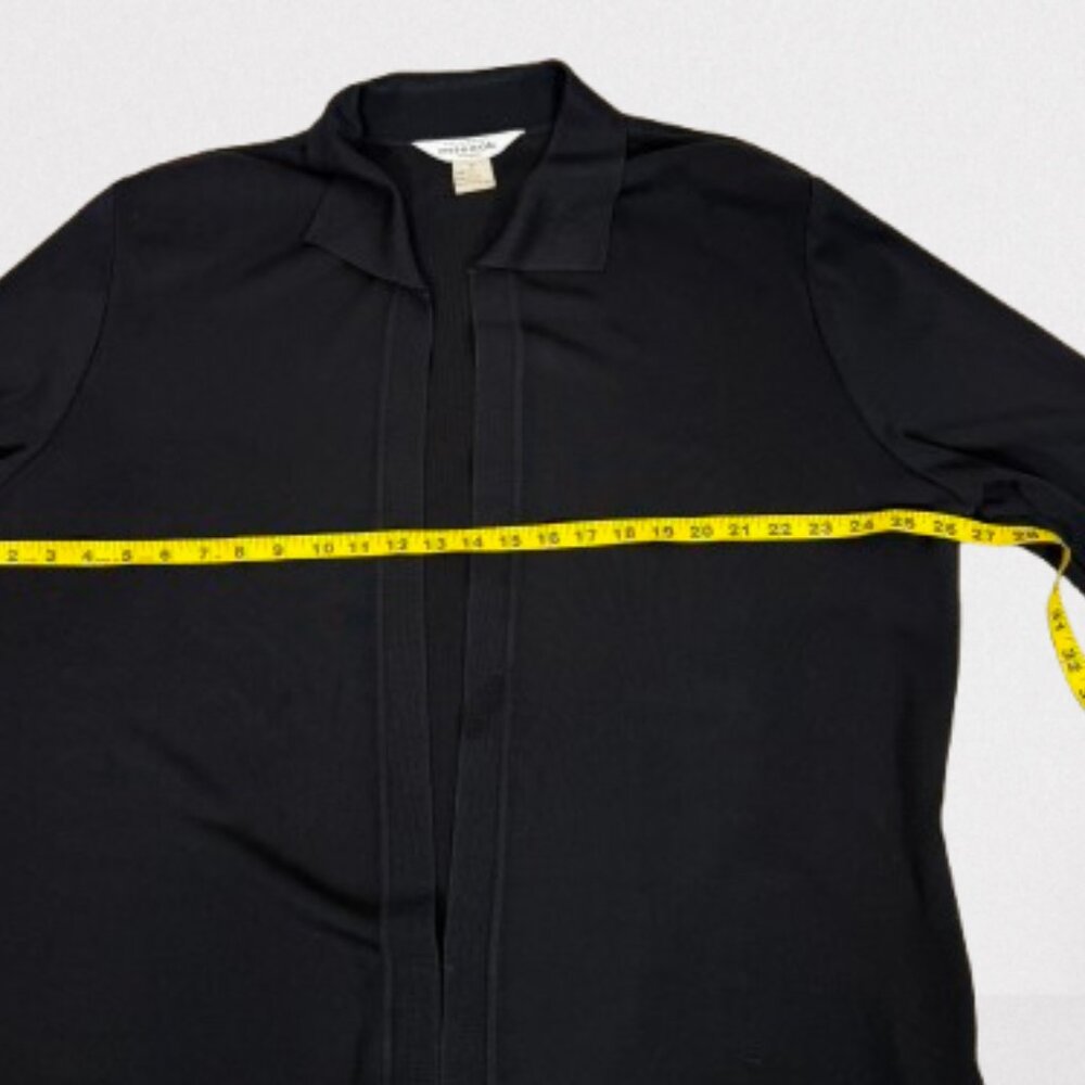 Exclusively Misook Black Open Front Cardigan Side… - image 6